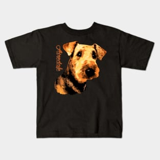 Airedale Terrier Portrait Kids T-Shirt